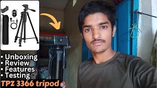 TPZ 3366 Tripod Detailed review ⚡ Unboxing Durability Mic amp Remote testing TrakinTech [upl. by Sucramd778]