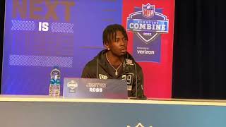 Clemson WR Justyn Ross 3222  2022 NFL Combine  Steelers Now [upl. by Eustashe]