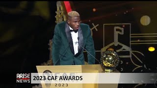 2023 CAF Awards Victor Osimhen wins African Footballer Of the Year [upl. by Wynn]