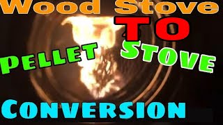 How I converted a Wood Stove to a Pellet Rocket Stove DIY Easy [upl. by Colman]