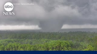 Severe weather strikes the South with tornadoes hail l WNT [upl. by Annairda]