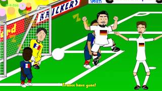 🇫🇷FRANCE vs GERMANY 01🇩🇪 HIGHLIGHTS by 442oons 4714 World Cup Cartoon Hummels [upl. by Earesed375]