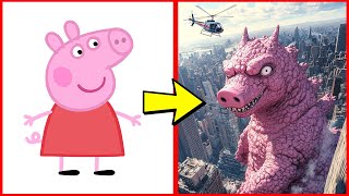 Peppa Pig as Godzillas 2024  Bubbaloo [upl. by Aihsotal]