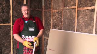 How To Plasterboard A Stud Wall  DIY At Bunnings [upl. by Pirnot951]