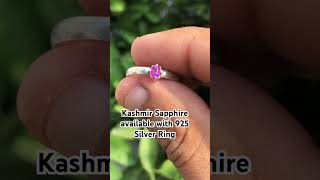 Kashmir Sapphire with 925 silver viral sapphire gemstone diamond gemsandminerals gemsstock [upl. by Arracot]