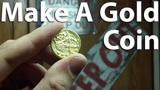 How to Make a Gold Coin Or Anything Using Cuttlebone Casting [upl. by Akimik]