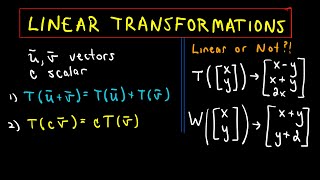 Linear Transformations  Example 1 Part 1 of 2 [upl. by Nyrroc]