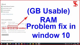 How to fix GB Usable Ram Windows 10  How to Increase Usable RAM in Windows 10 [upl. by Zia]