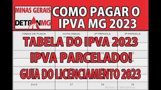 COMO EMITIR E PAGAR O IPVA 2023 MG Quando pagar Onde pagar parcelado MG ipvamg ipva2023 [upl. by Blackman332]