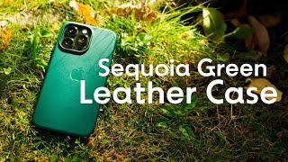 Apple iPhone 13 Pro  Leather Case with MagSafe  Sequoia Green  Unboxing and Review [upl. by Wordoow413]