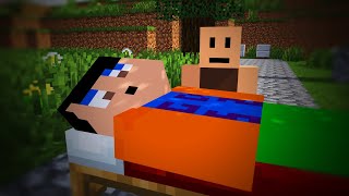 me when i put my minecraft bed next to carl the npc [upl. by Ecinev]