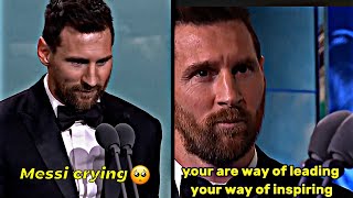 Messi full speech at Laureus Award 🥺 EMOTIONAL HD [upl. by Nivanod]