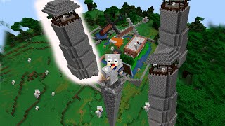 COMO HACER UNA TORRE DE CONTROL EN MINECRAFT HyvoxelsOficial [upl. by Yelyak694]