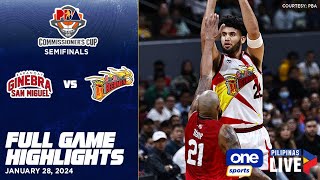 Brgy Ginebra vs San Miguel semis G3 highlights  PBA Season 48 Commissioners Cup  Jan 28 2024 [upl. by Kirimia]