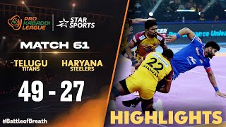 Telugu Titans winning moment against Haryana Steelers  ProKabaddiOnStar [upl. by Nelaf]