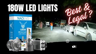 पैसा वसूल  180W LED Lights for Car 😍BEST LED HEADLIGHTS FOR ANY CAR  NAOEVO LED Headlight Review [upl. by Eenwat]