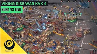 VIKING RISE WAR KVK 4 BuRn VS EIVO  VIKING RISE [upl. by Eserahc459]