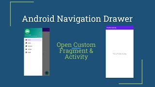 Android Studio Navigation Drawer with Custom Fragment and Activity  Navigation Component [upl. by Haek454]