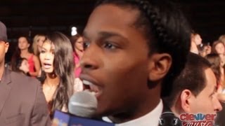 ASAP ROCKY INTERVIEW SINGS NSYNC quotBYE BYE BYEquot 2013 MTV VMAS [upl. by Airtina]