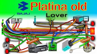 Bajaj Platina Full Bike Wiring Diagram Old Model [upl. by Nyla]