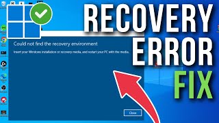 How To Fix Could Not Find The Recovery Environment Windows 1011 [upl. by Enneicul]