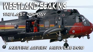 4Kᵁᴴᴰ 4K UHD Westland Seaking The Last Display Merville Airshow 2018 [upl. by Teddie]