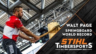 Springboard World Record  STIHL TIMBERSPORTS® US Pro Championship 2023 [upl. by Jari]