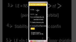 Factor affecting ionisation energy chemistry trending akash neet [upl. by Asum]