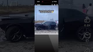 Corvette crashes into challenger amp trackhawk during race viralshort subscribe viralshorts fyp [upl. by Eddra]