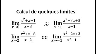 Les limites  limite dune fonction en un point [upl. by Caddaric]