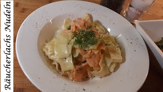 Lachs Nudeln mit Räucherlachs [upl. by Gunning]