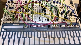 West Coast Modular  Sputnik Touch Keyboard Oscillator 4Tap Delay Make Noise LxD WMD ToolBox [upl. by Aisiram]