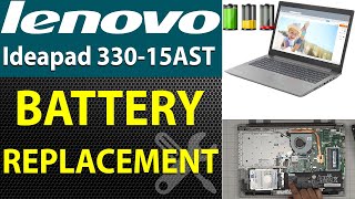 How to Replace Battery on Lenovo Ideapad 330 15AST Model 81D6 Laptop [upl. by Patten]