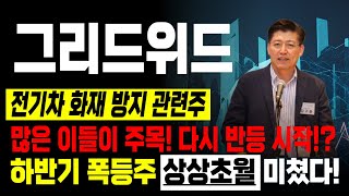 그리드위드 주가 전기차 화재 방지 관련주 많은 이들의 주목과 함께 다시 반등 시작합니다 하반기 폭등주 상상초월 미쳤다 그리드위드 그리드위즈 [upl. by Nobe846]