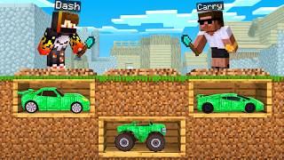 Carry Vs Dash  Who Mined the Best Car in Minecraft [upl. by Delp]