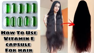 How To Use Vitamin E Capsule For Hair Fall  Hair Regrowth  Split ends amp Frizzy Hair [upl. by Vernita985]