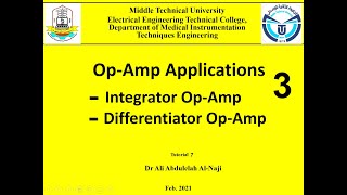 OpAmp Applications Integrator and Differentiator OpAmp [upl. by Edmond]