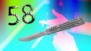 58 CRAZY Butterfly Knife Tricks Balisong [upl. by Ahsietal393]