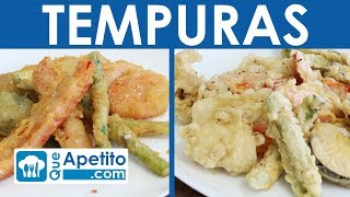 Receta de tempura con cerveza y con agua japonesa fácil y casera  QueApetito [upl. by Inilam]