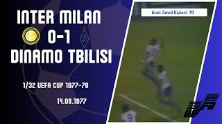 Internazionale Milano 01 Dinamo Tbilisi 14091977 David Kipiani Goal [upl. by Divadnhoj]