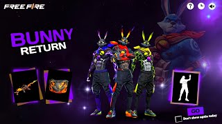 Bunny Bundle Return  Confirm Date  😱Free Fire Bunny Bundle  New Event In Free Fire  Ff New Event [upl. by Anaitit]