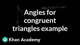 Figuring out all the angles for congruent triangles example  Congruence  Geometry  Khan Academy [upl. by Rorry]