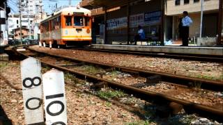 路面電車が走る鉄道線観察 城北線（古町～平和通り一丁目）伊予鉄道 [upl. by Shriver]