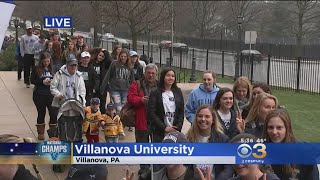 Hundreds Gathering OnCampus For Villanova Championship Celebration [upl. by Adalai]