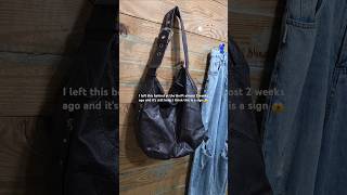 Dark brown minimal hobo bag at the thrift thrifttrip thriftfinds hobobag minimalbag slouchybag [upl. by Durno]