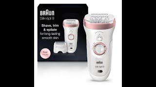 Epilator for Wome Braun Epilator Silk épil 9 9 720 Hair Removal Device 3 in 1 Epilate Shave or Tr [upl. by Itsim352]