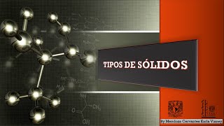 Tipos de sólidos iónicos moleculares covalentes y metálicos [upl. by Haisoj]