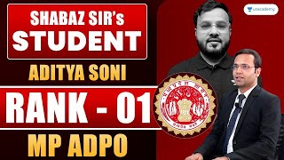 🎙️Toppers Talk Aditya Soni Rank1  MP ADPO [upl. by Eirovi]