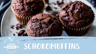 Schokomuffins – saftig amp schnell  Einfach Backen [upl. by Yendirb773]