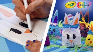 SACCHETTINI CONIGLIETTO  REGALINI DI PASQUA  Lavoretti per bambini Crayola CIY [upl. by Vijar]